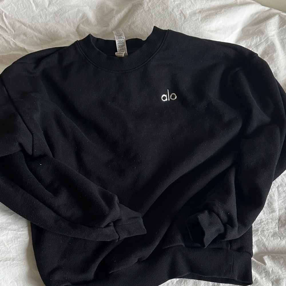 ALO Yoga Black Crewneck Sweater - Picture 4 of 4